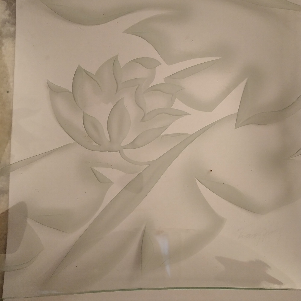 Gorgeous signed glass plate..